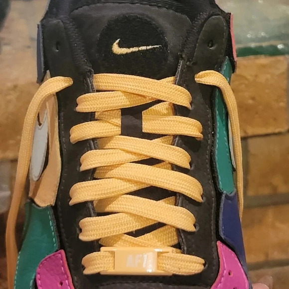 Nike Air Force 1/1 'Black Multi-Color' Mens 10 | Wmns 11.5 #DB2576 001 - Picture 7 of 13